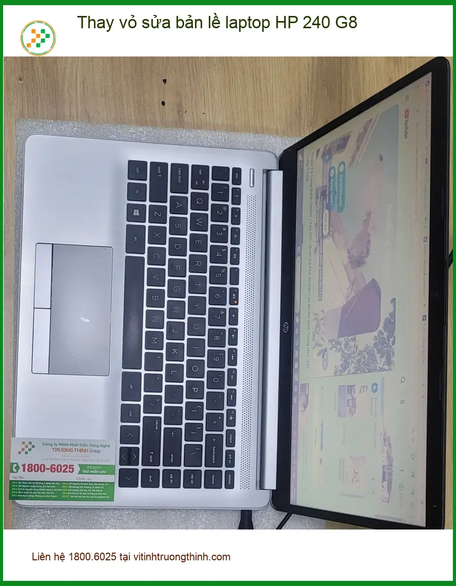 Anh Tân kỹ sư lo lắng tìm chỗ thay vỏ sửa bản lề HP 240 G8 Bình Tân