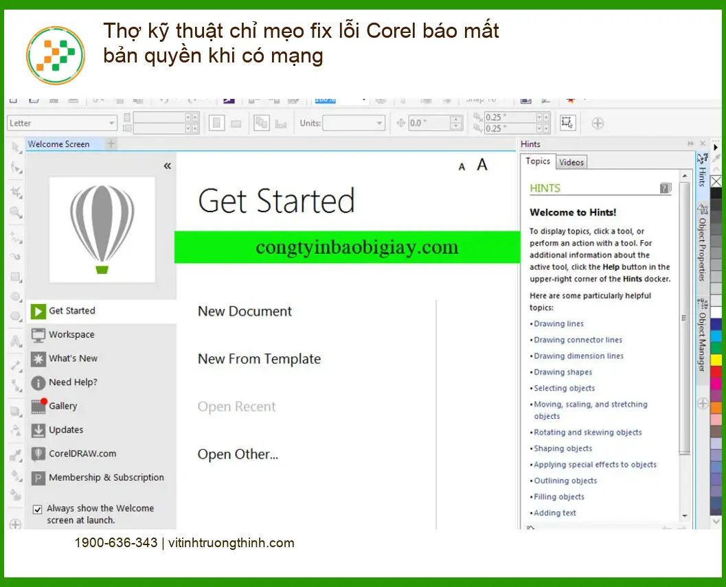 Fix lỗi Corel báo mất bản quyền khi có mạng - Sửa nhanh tại nhà