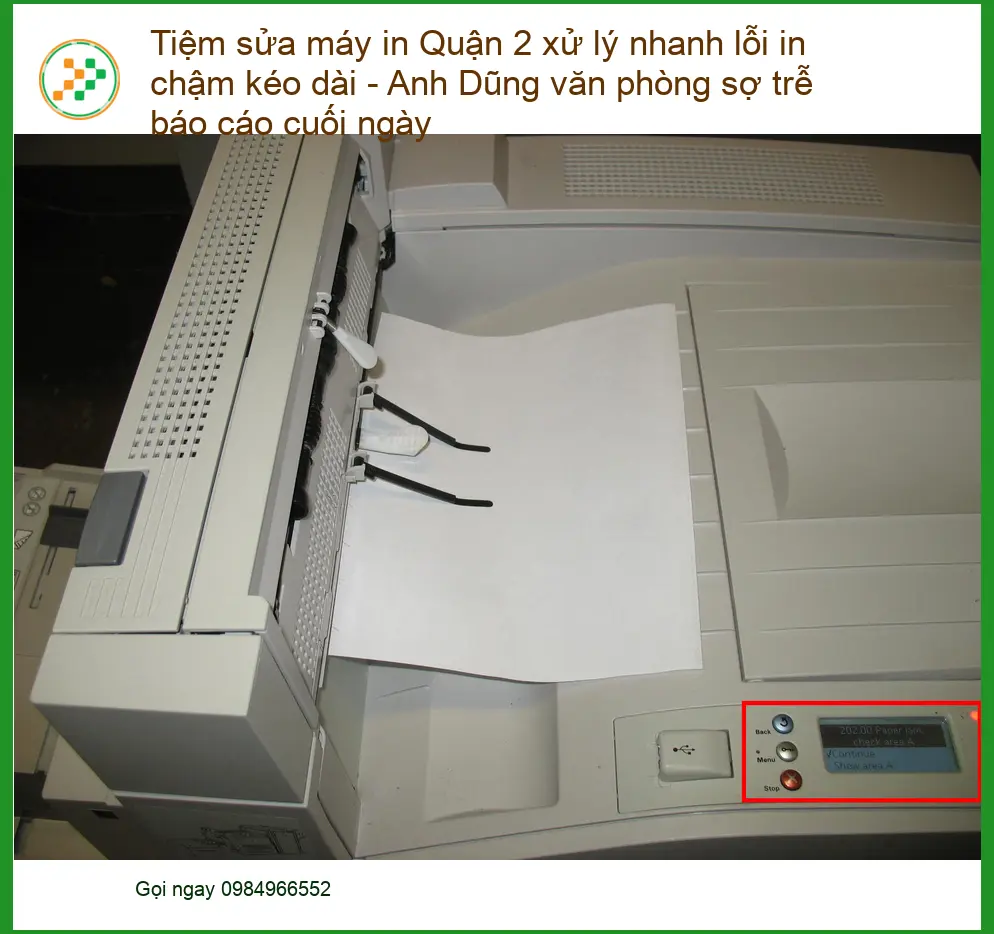 Sửa Chữa Nạp Mực Máy In Quận 2 lỗi chậm - Điện thoại công ty xử lý gấp