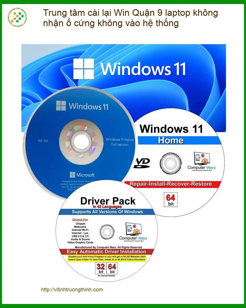 Windows Trung tâm cài lại Win Quận 9 laptop không nhận ổ cứng - Trung tâm.