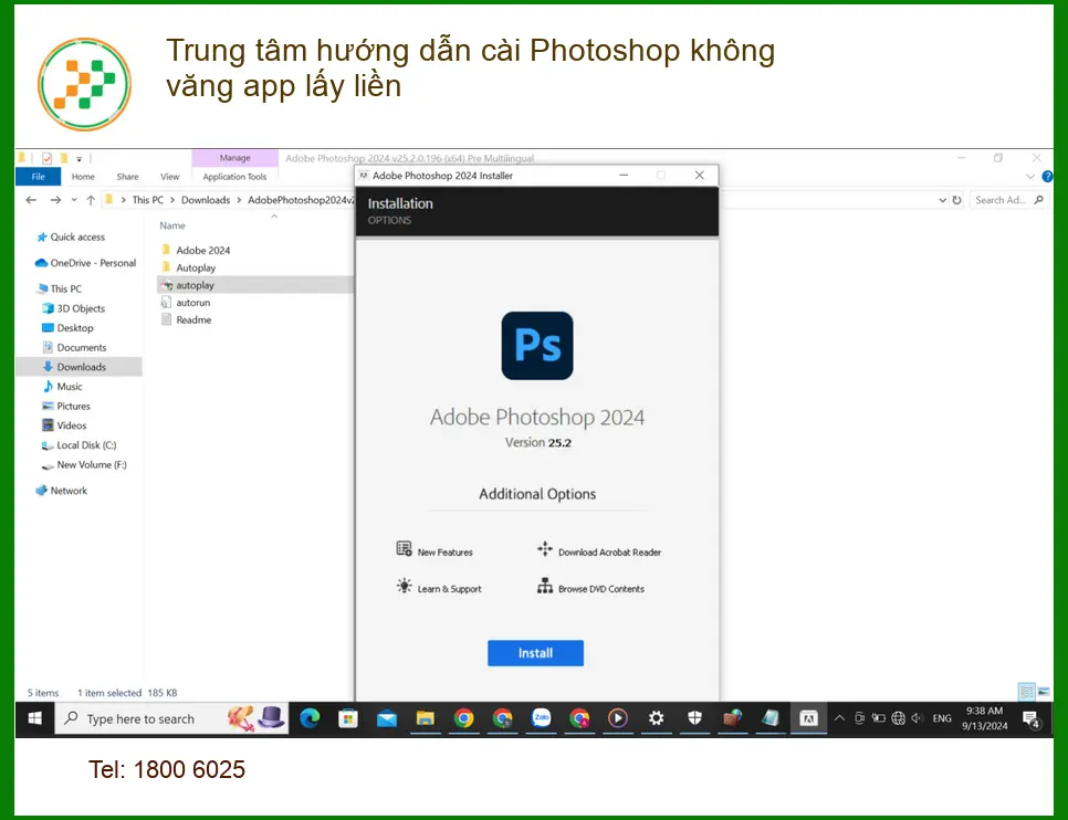 Photoshop: Cài không văng app lấy liền - Trung tâm hỗ trợ uy tín TPHCM