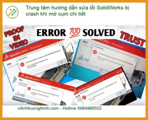 SolidWorks bị crash khi mở cụm chi tiết – Hướng dẫn khắc phục nhanh