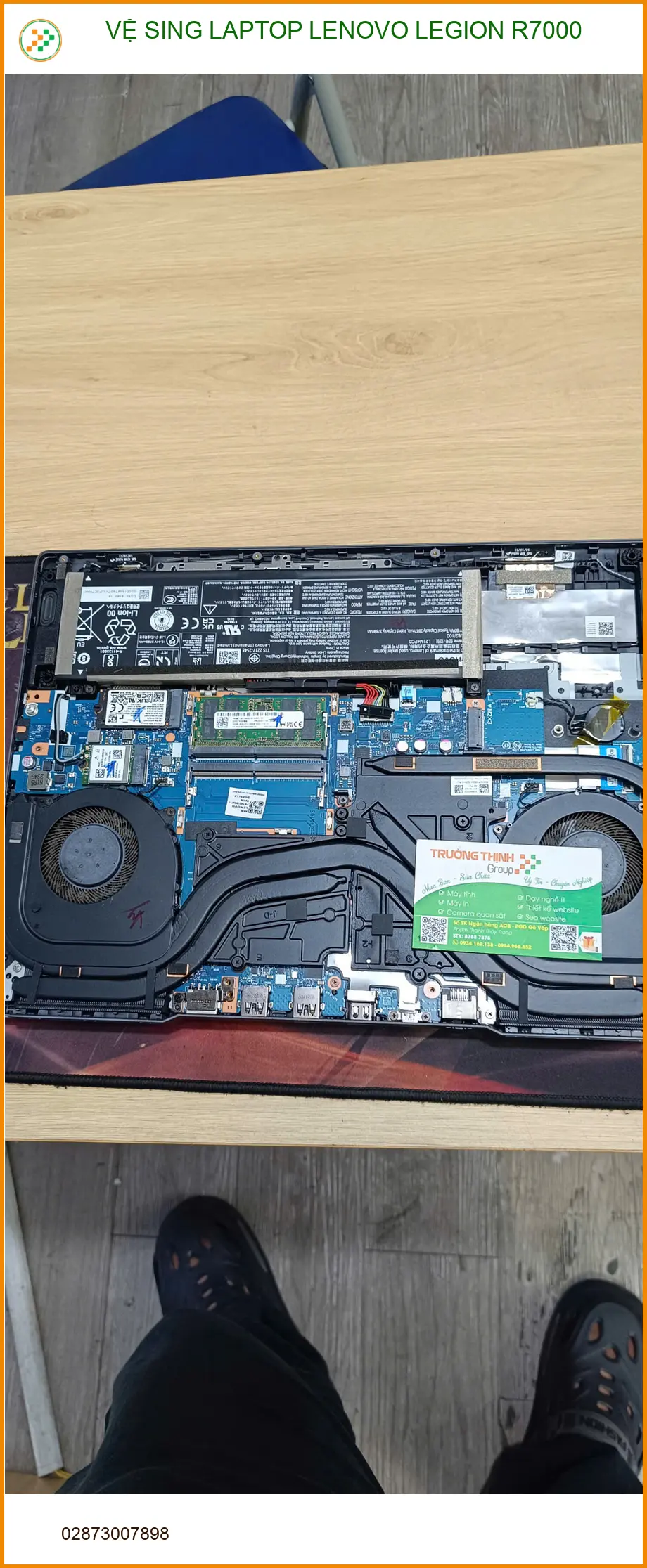 Anh Quang kỹ thuật viên - Vệ sinh Laptop Lenovo Legion R7000 Quận 9 giá rẻ ảnh thực tế 1