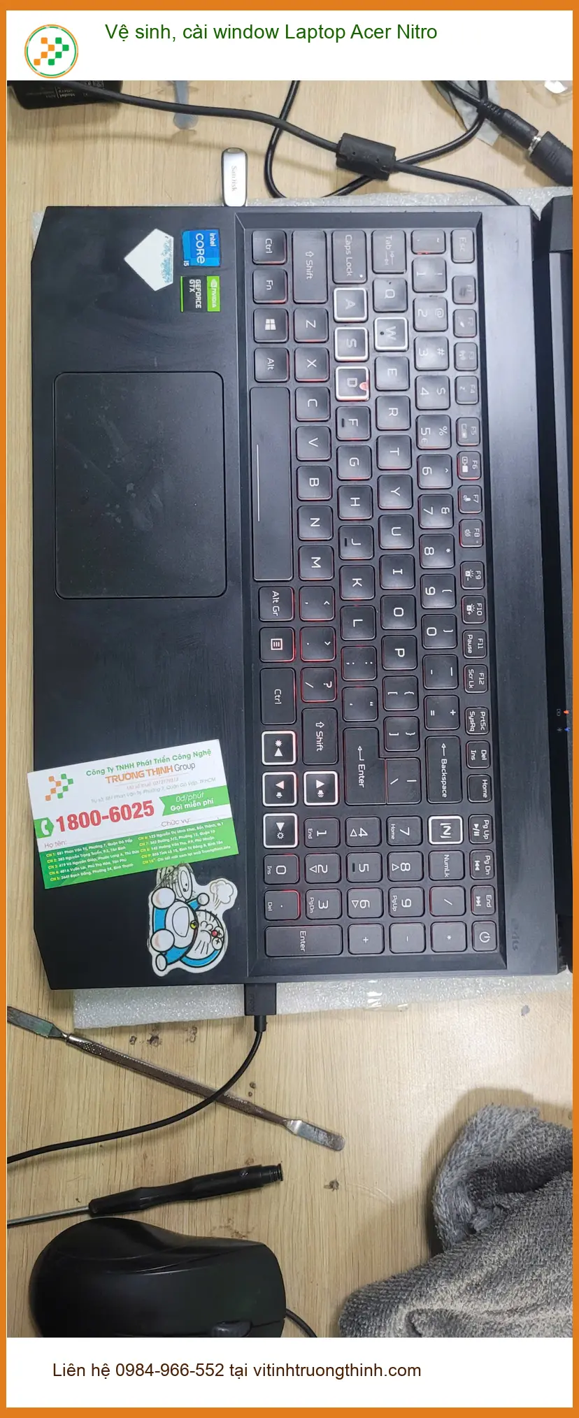 Anh Nam - Vệ sinh, cài window Laptop Acer Nitro Quận Bình Tân lấy liền ảnh thực tế 2