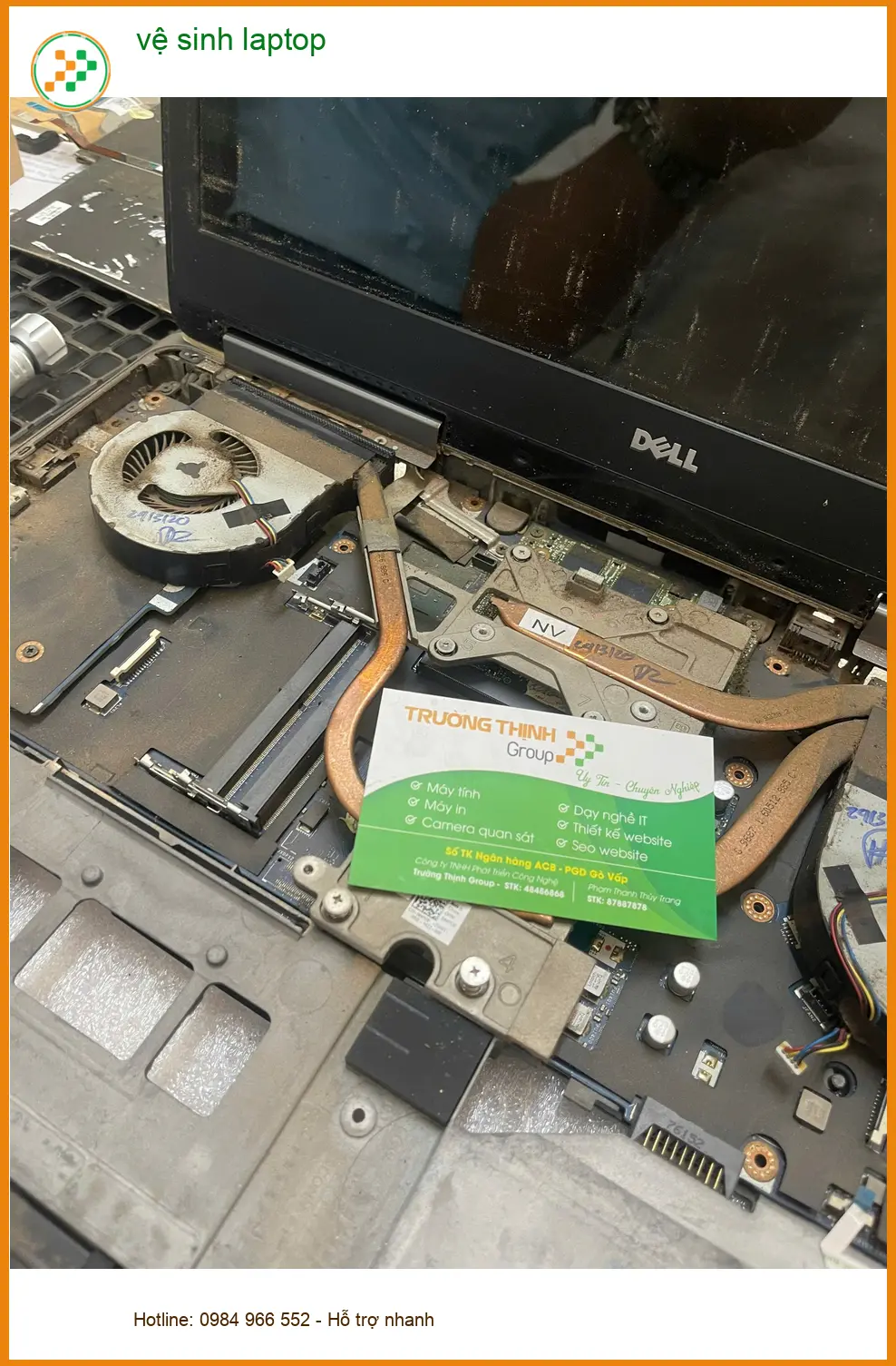 Chú Phúc chủ quán cà phê review dịch vụ vệ sinh laptop Quận Thủ Đức uy tín ảnh thực tế 1