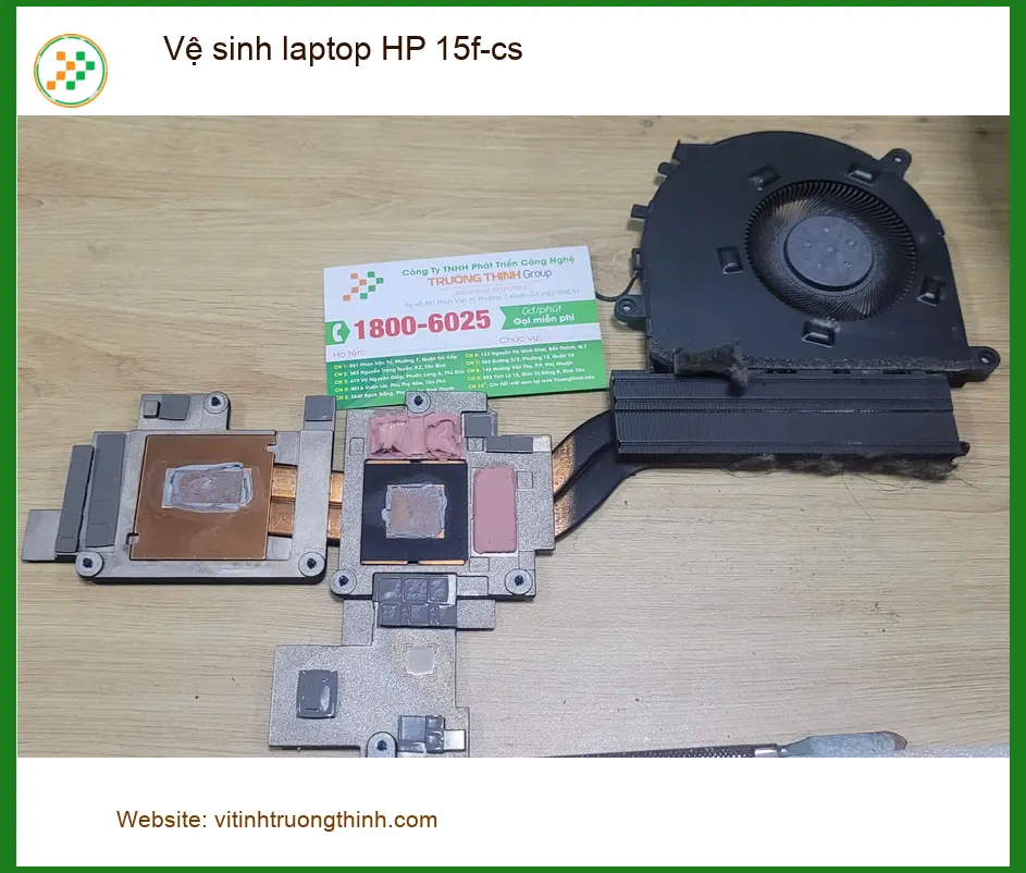 Anh Thịnh kỹ sư cần vệ sinh laptop HP 15f-cs ở Quận Bình Tân sau chuyến công tác