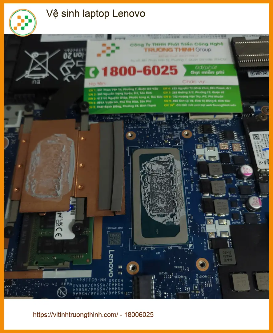 Tiệm vệ sinh laptop Lenovo Quận Tân Bình - Anh Khang cứu máy khỏi quá nhiệt ảnh thực tế 1