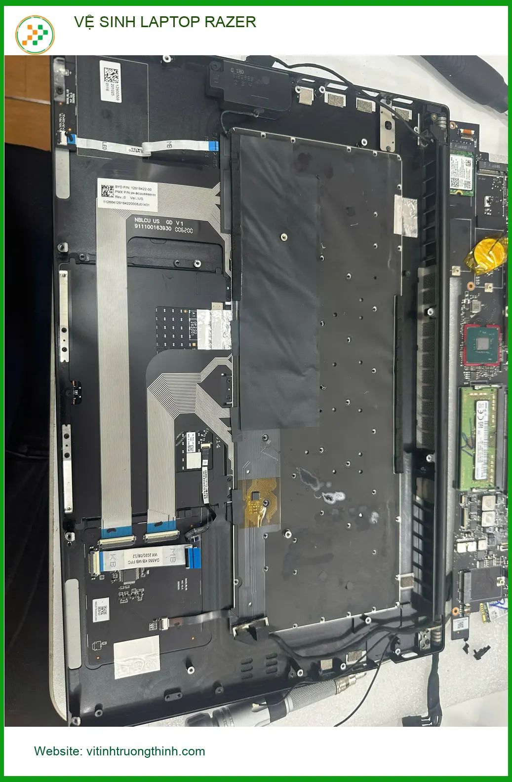 Anh Duy lo máy nóng ran - Dịch vụ vệ sinh laptop Razer Quận Gò Vấp ảnh thực tế 2