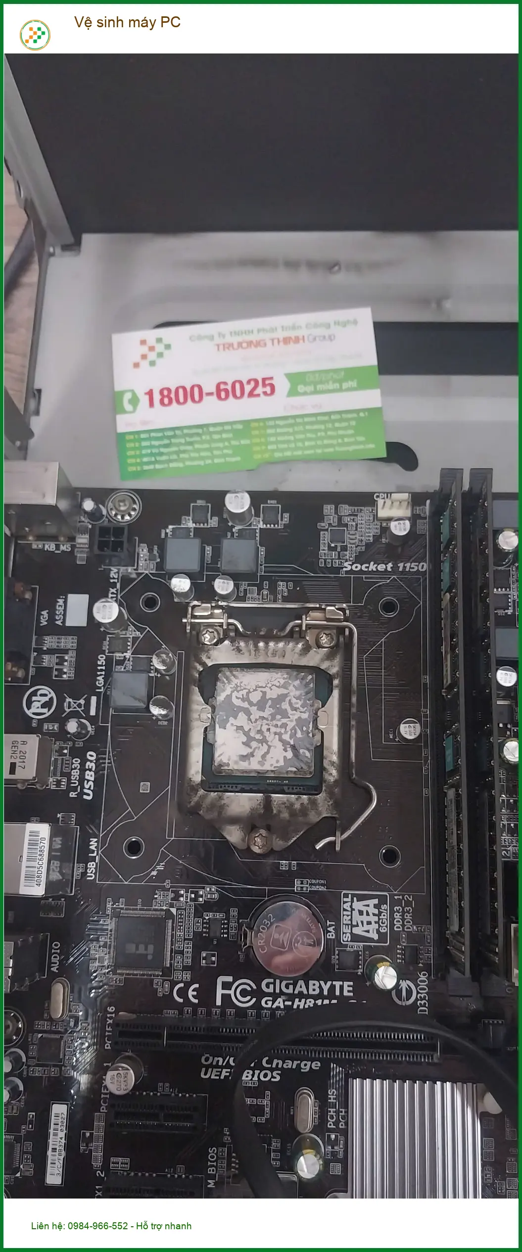 Trung tâm vệ sinh máy PC Quận Tân Phú uy tín - Anh Khôi kiến trúc sư ảnh thực tế 2