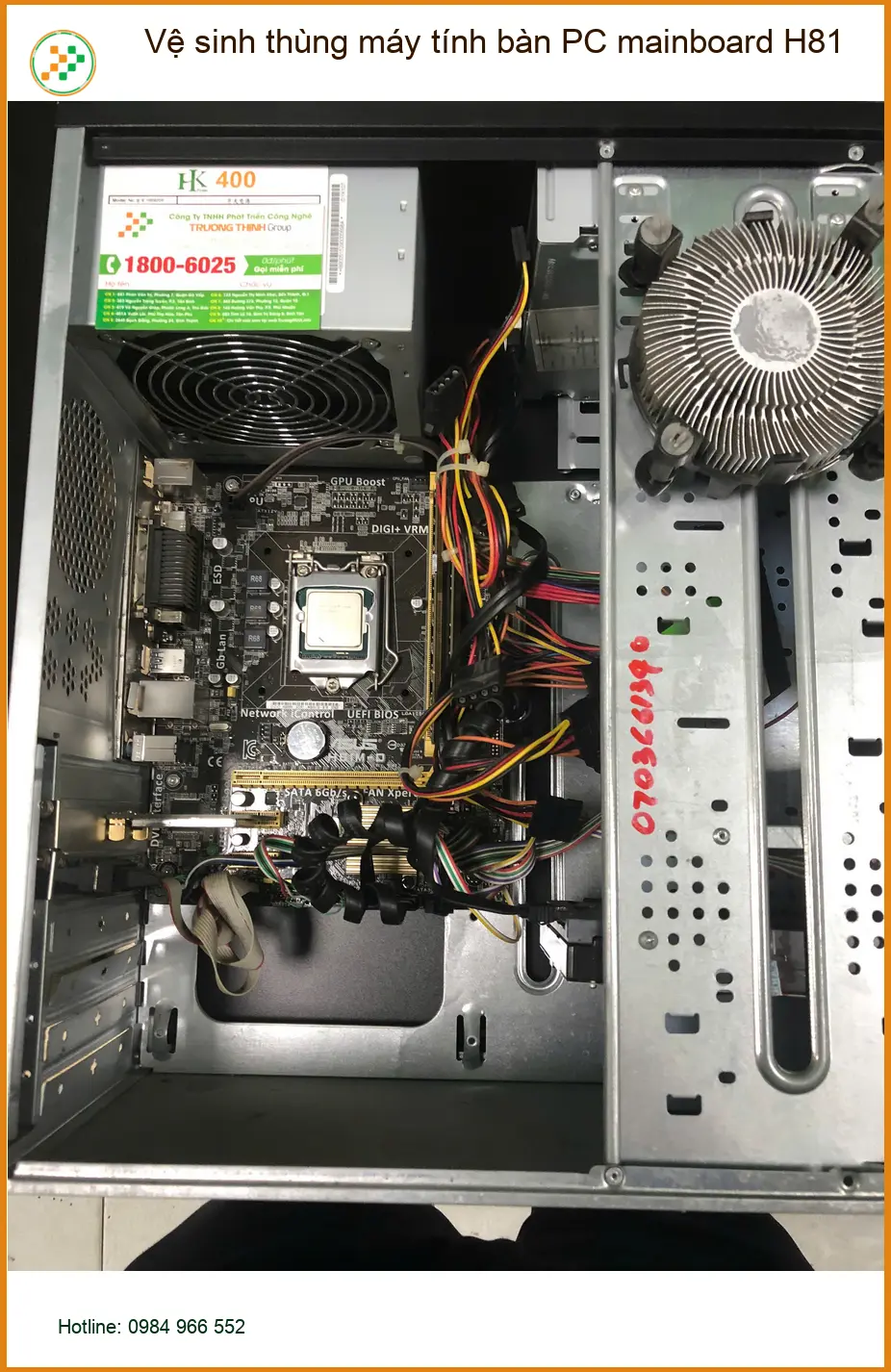 Anh Khôi review dịch vụ vệ sinh PC mainboard H81 Quận Bình Tân lấy ngay ảnh thực tế 1