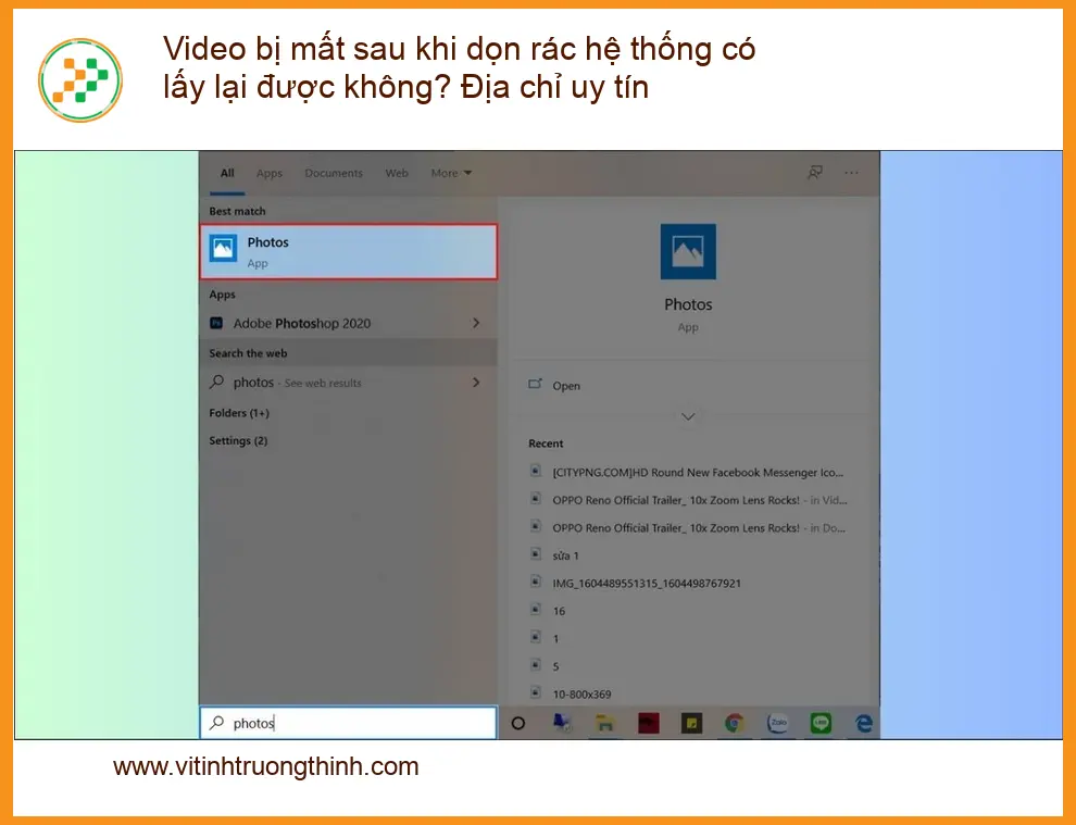 Khôi Phục Dữ Liệu Video bị mất sau dọn rác hệ thống - Địa chỉ uy tín TPHCM