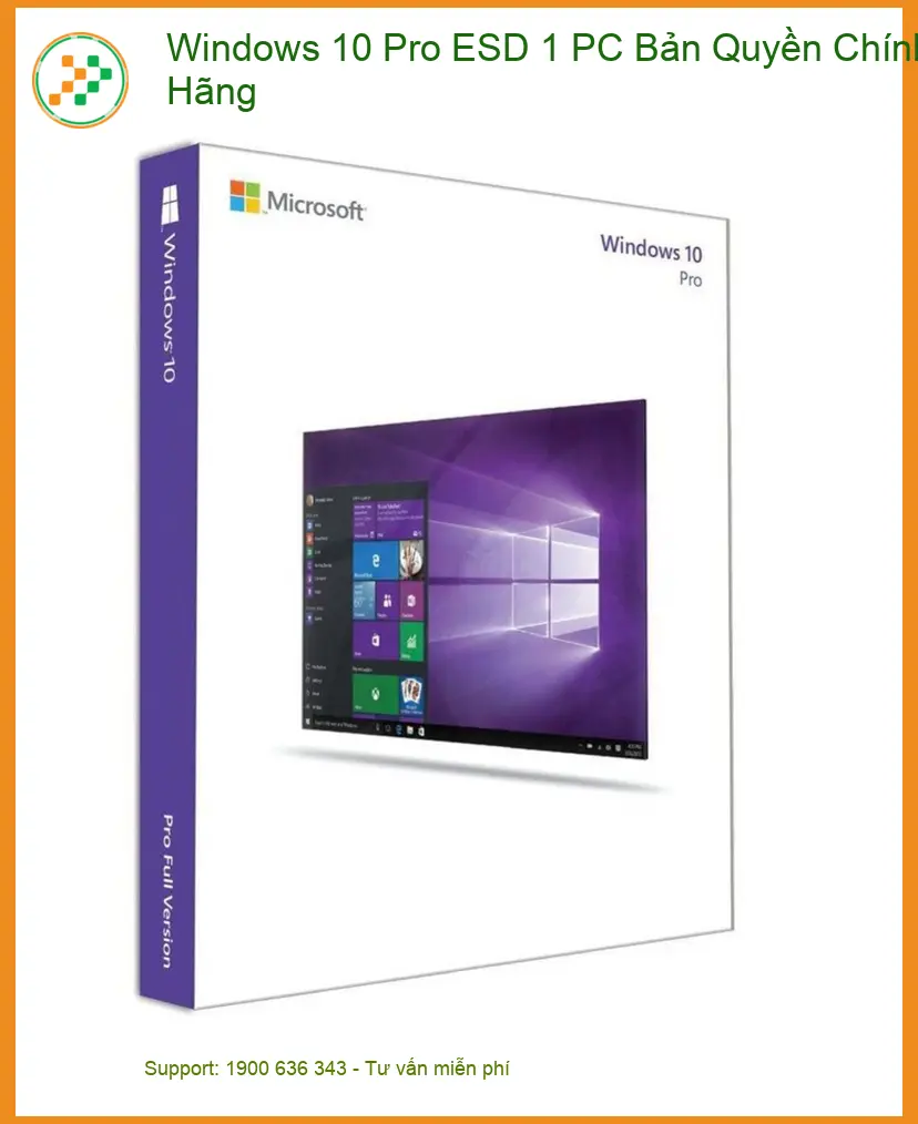 Windows Bản Quyền 10 Pro ESD 1 PC Chính Hãng - Giá Rẻ TPHCM Gần Bạn