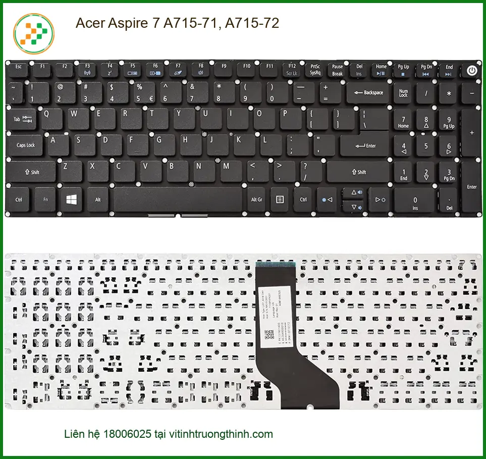 Bàn phím Laptop ACER Aspire 7 - Thay | Sửa Tận nơi TPHCM Nhanh Gọn
