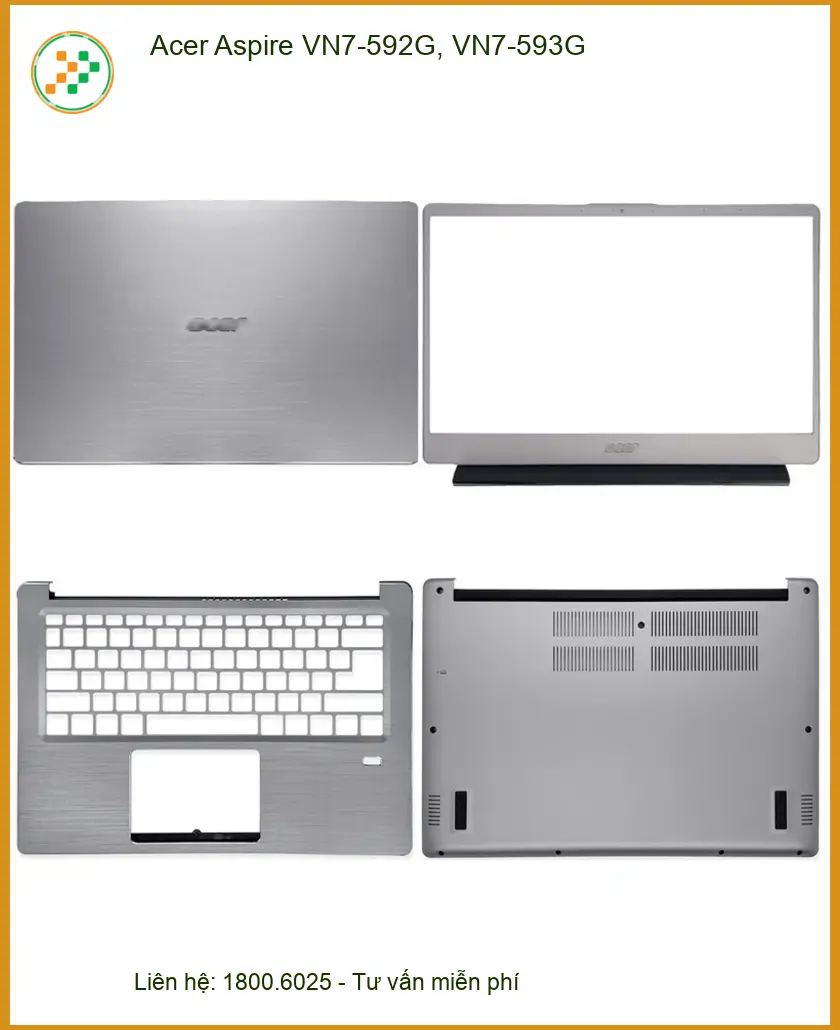 Vỏ Laptop ACER Aspire VN7-592G VN7-593G - Thay Vỏ Laptop Lấy Liền Giá Rẻ TPHCM