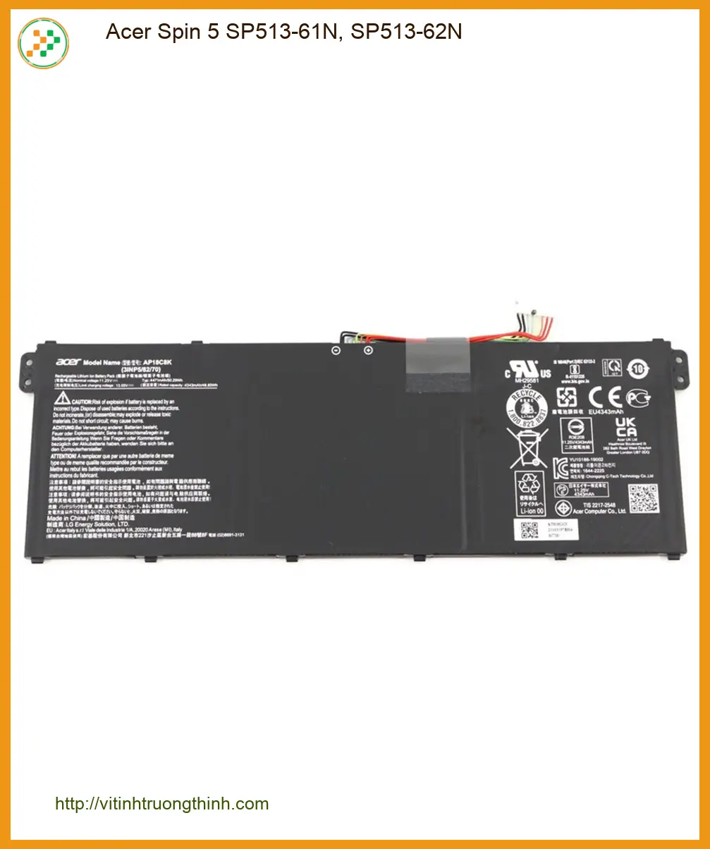 Pin Laptop Acer Spin 5 SP513-61N SP513-62N - Trung Tâm Uy Tín | Thay Lấy Ngay TPHCM