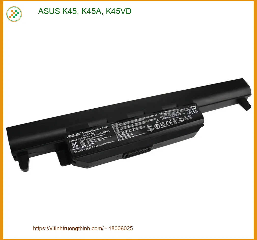 Pin Laptop ASUS K45 K45A K45VD - Cửa Hàng Thay Pin Nhanh TPHCM