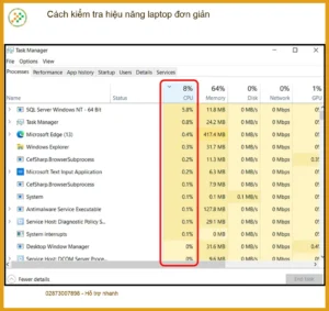 Laptop Cách kiểm tra hiệu năng đơn giản – Hướng dẫn tự xử lý tại nhà