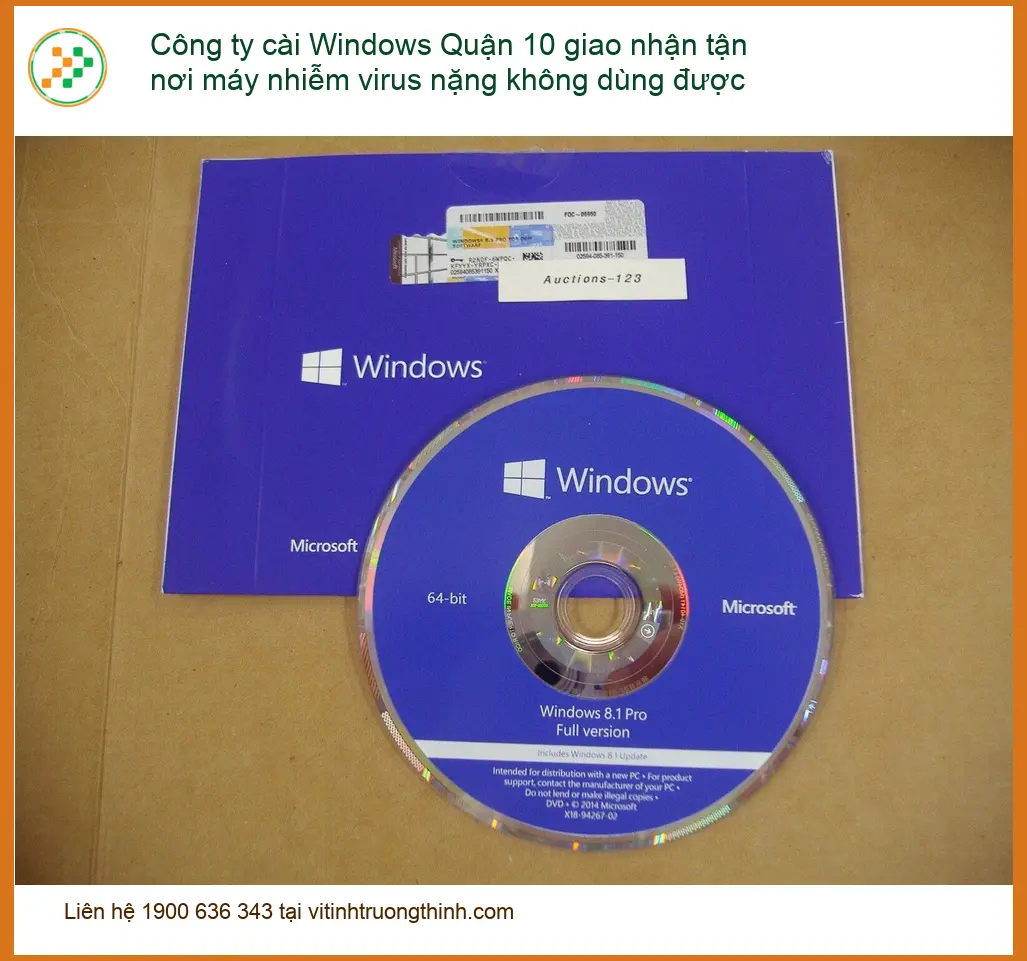 Cài Windows Quận 10 máy nhiễm virus nặng - Dịch vụ giao nhận tận nơi