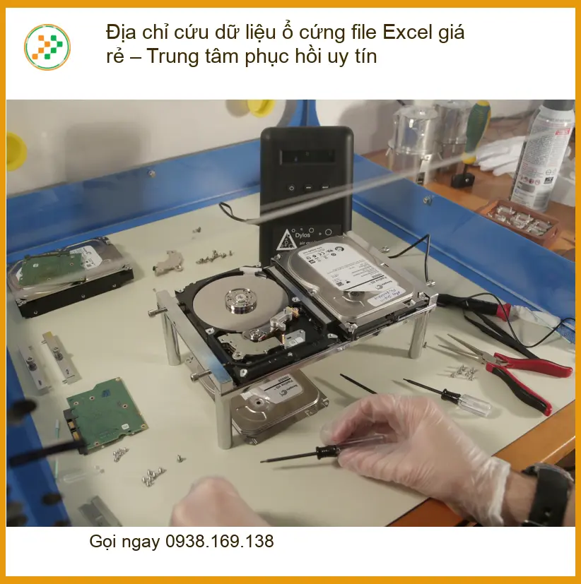 Khôi Phục Dữ Liệu ổ cứng Excel giá rẻ - Trung tâm cứu dữ liệu uy tín TPHCM