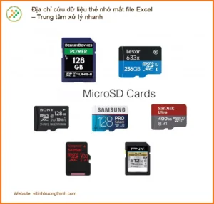 Khôi Phục Dữ Liệu Thẻ Nhớ Mất Excel – Dịch vụ khắc phục lấy liền