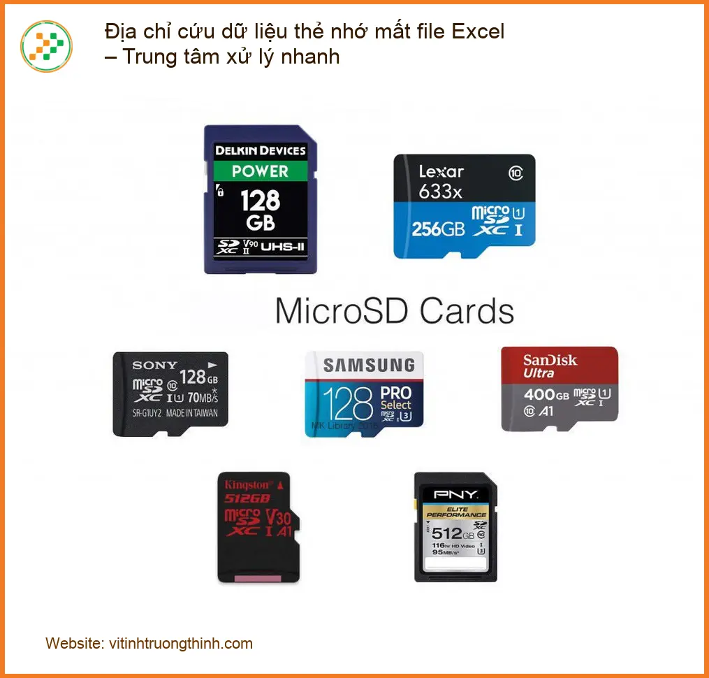 Khôi Phục Dữ Liệu Thẻ Nhớ Mất Excel – Dịch vụ khắc phục lấy liền