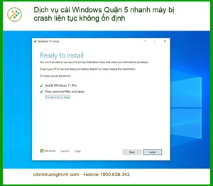 Windows Dịch vụ cài Quận 5 máy crash liên tục – Khắc phục lấy liền