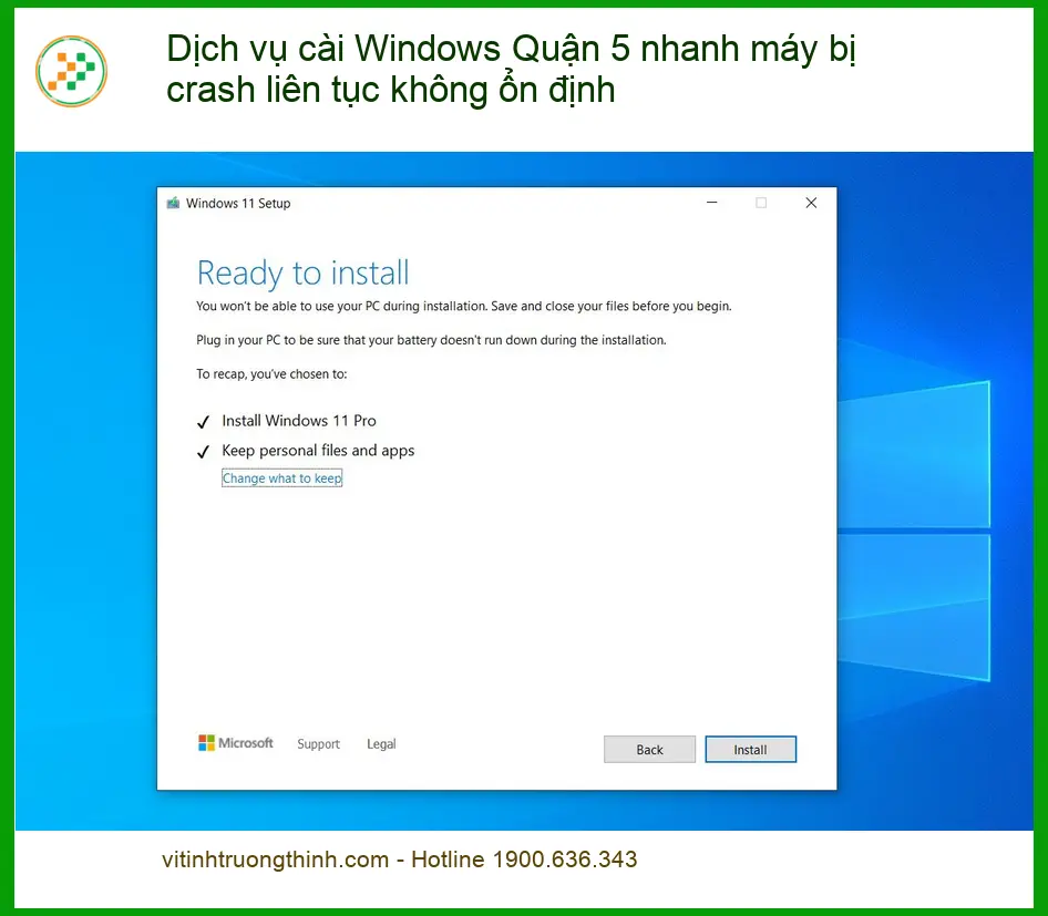 Windows Dịch vụ cài Quận 5 máy crash liên tục - Khắc phục lấy liền