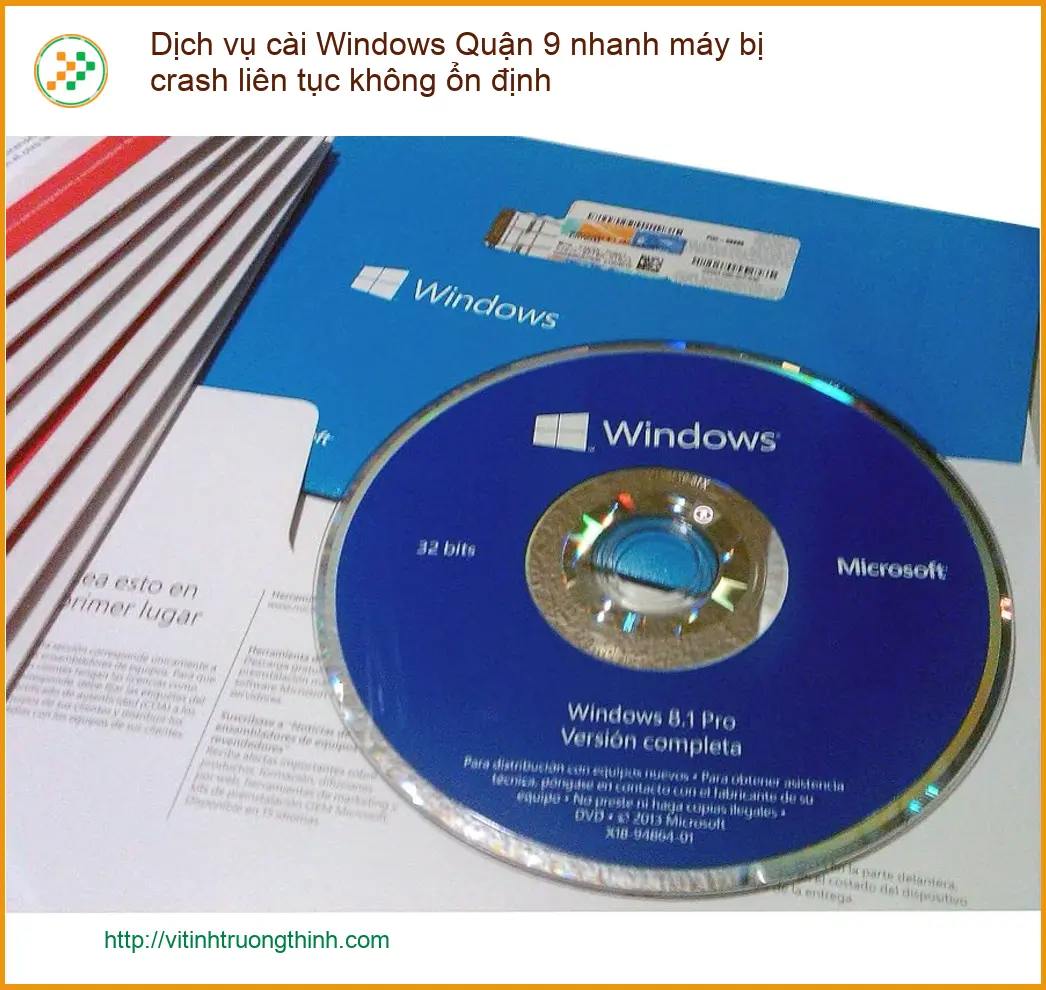 Cài Windows Quận 9 nhanh, máy crash liên tục - Sửa tận nơi lấy liền
