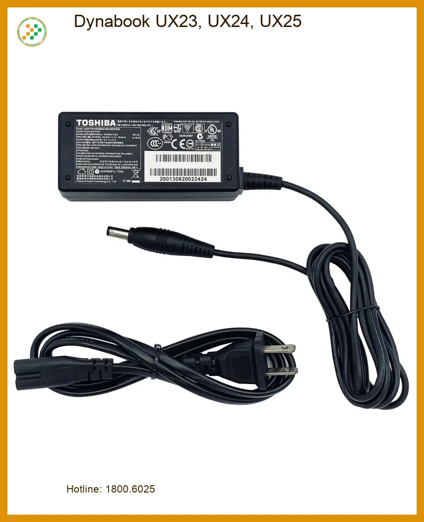 Sạc Laptop Dynabook UX23, UX24, UX25 - TPHCM | Chính Hãng, Lấy Ngay Trong Ngày