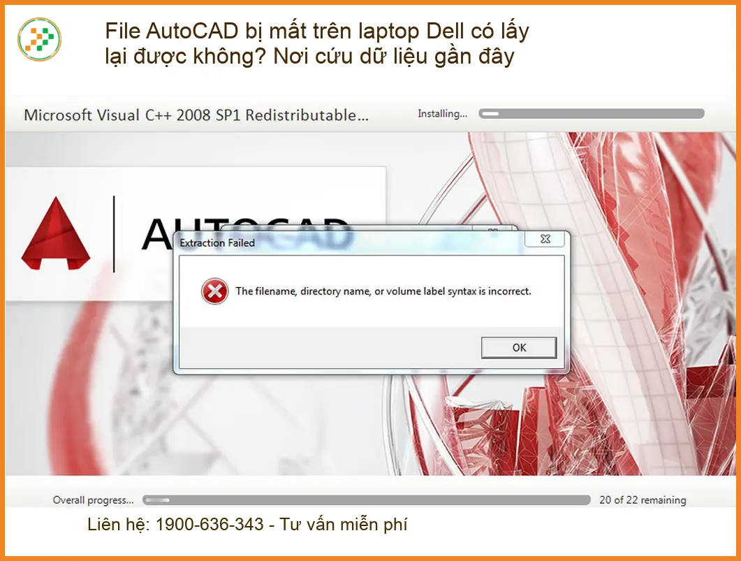 Khôi Phục Dữ Liệu AutoCAD bị mất trên laptop Dell - Trung tâm cứu dữ liệu gần đây
