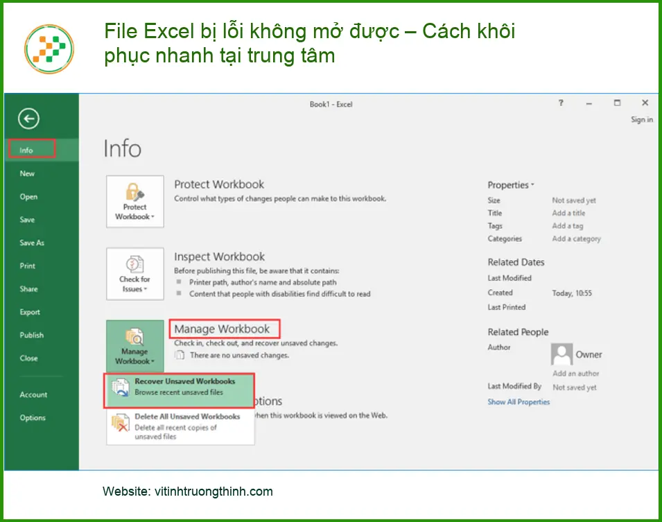 Khôi phục dữ liệu File Excel bị lỗi không mở được - Trung tâm cứu dữ liệu TPHCM