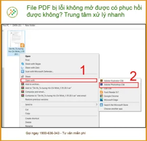 Khôi Phục Dữ Liệu File PDF bị lỗi không mở được – Dịch vụ khôi phục uy tín