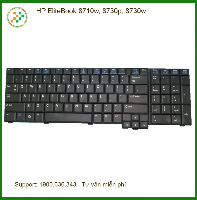 Bàn phím Laptop HP EliteBook 8710w 8730p 8730w - Thay Lấy Liền | TPHCM Giá Rẻ