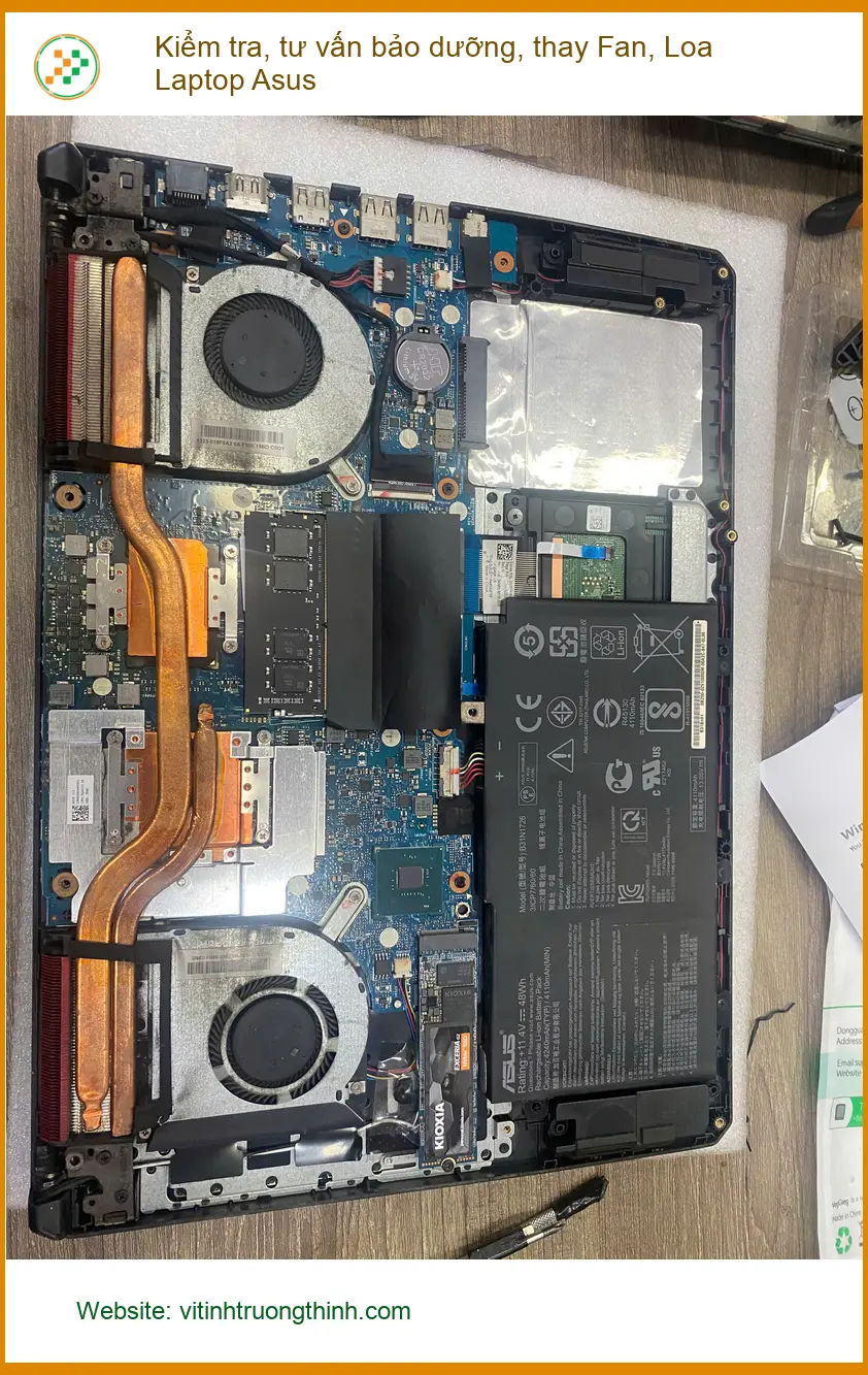 Anh Quân khó chịu vì Laptop Asus nóng quạt kêu to – đã đến Trung tâm ở Quận 7