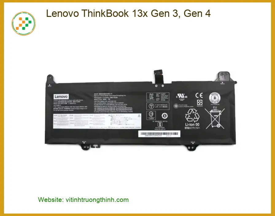 Pin Laptop LENOVO ThinkBook 13x Gen 3, 4 - Thay Pin Lấy Liền - Cửa Hàng Gần Nhất TPHCM