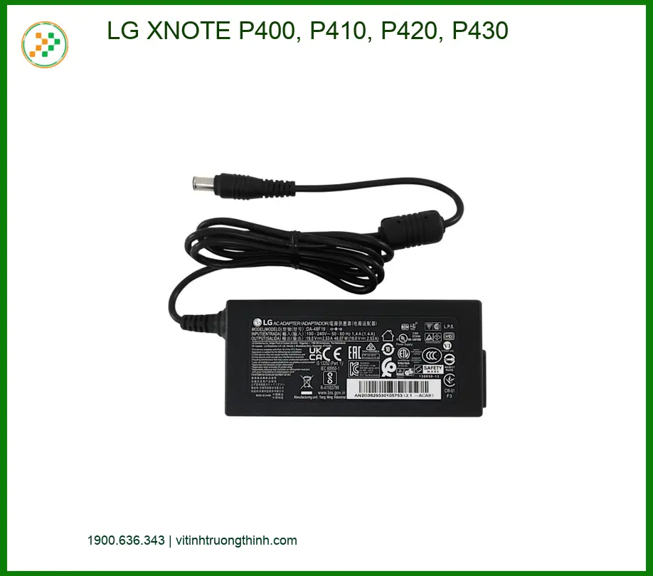 Sạc Laptop LG XNOTE P400, P410, P420, P430 - Hàng Chính Hãng Giá Rẻ TPHCM
