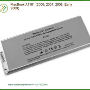 Pin Laptop APPLE MacBook A1181 – Thay Giá Rẻ Lấy Liền Tại Cửa Hàng TPHCM
