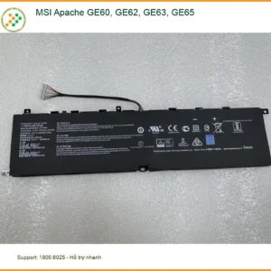 Pin Laptop MSI GE60 GE62 GE63 GE65 – Thay Nhanh Giá Rẻ TPHCM