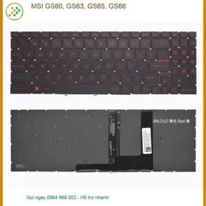 Bàn phím Laptop MSI GS60, GS63, GS65, GS66 | Thay Nhanh TPHCM | Lấy Liền Giá Tốt