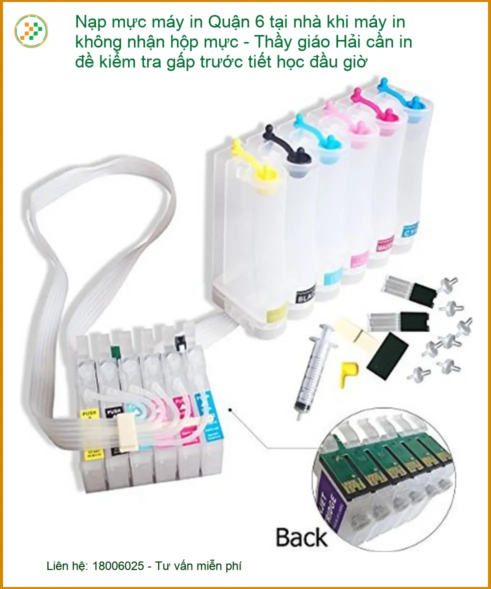 Sửa Chữa Nạp Mực Máy In Quận 6 không nhận hộp - Thợ xử lý gấp