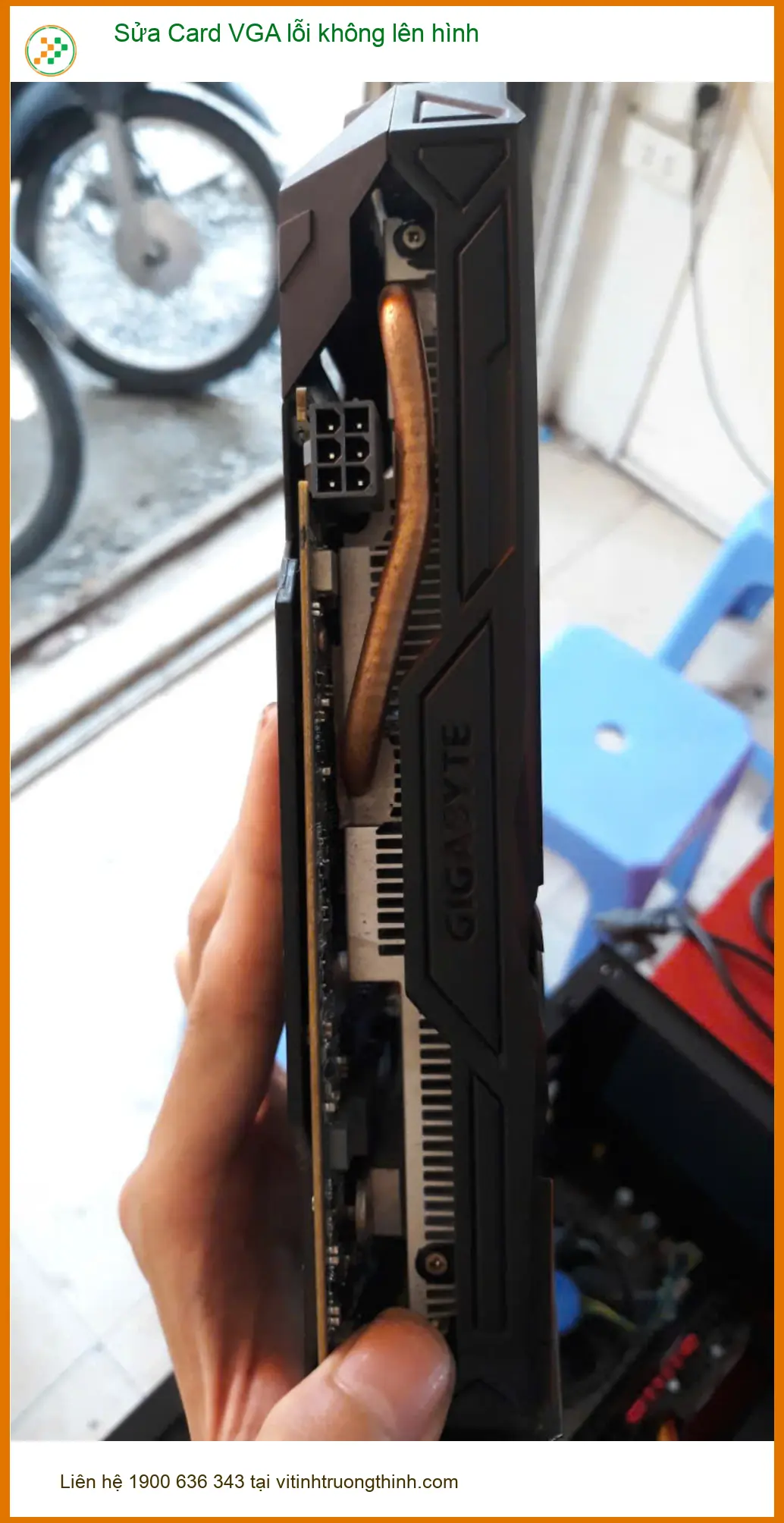 Chị Minh thiết kế đồ họa Quận 7 cần sửa card vga lỗi không lên hình ảnh thực tế 1