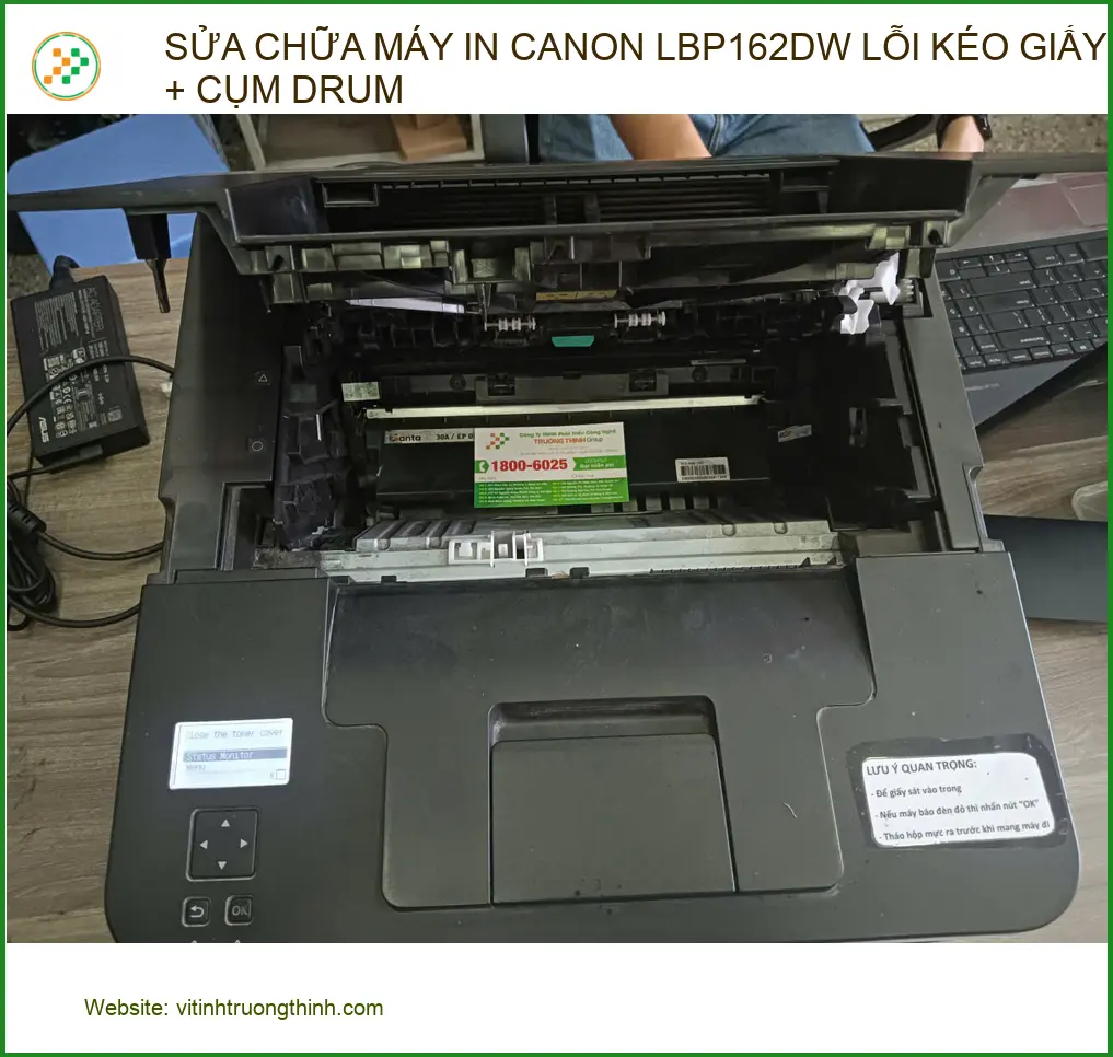 Anh Bình cần Sửa máy in Canon LBP162DW lỗi kéo giấy, cụm drum Q7. ảnh thực tế 1