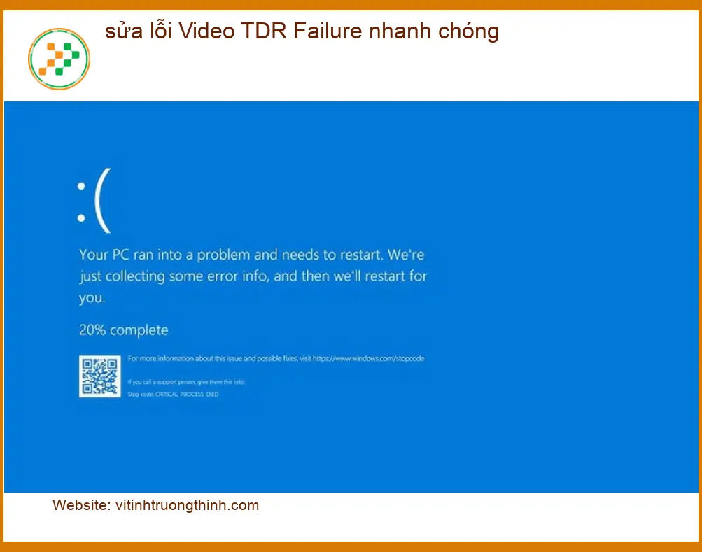 Sửa Laptop sửa lỗi Video TDR Failure nhanh chóng - Tiệm sửa uy tín Tphcm