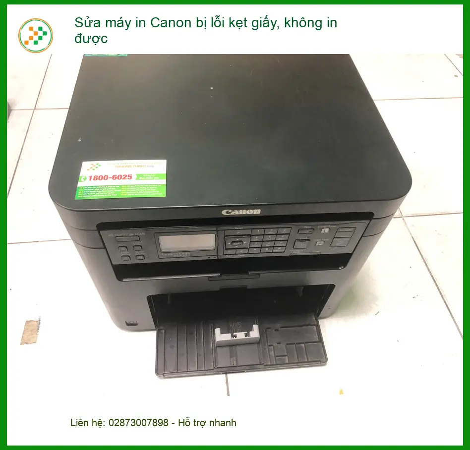 Chị Thảo chuyên viên marketing tìm dịch vụ sửa máy in Canon lỗi kẹt giấy Q. Bình Tân ảnh thực tế 1