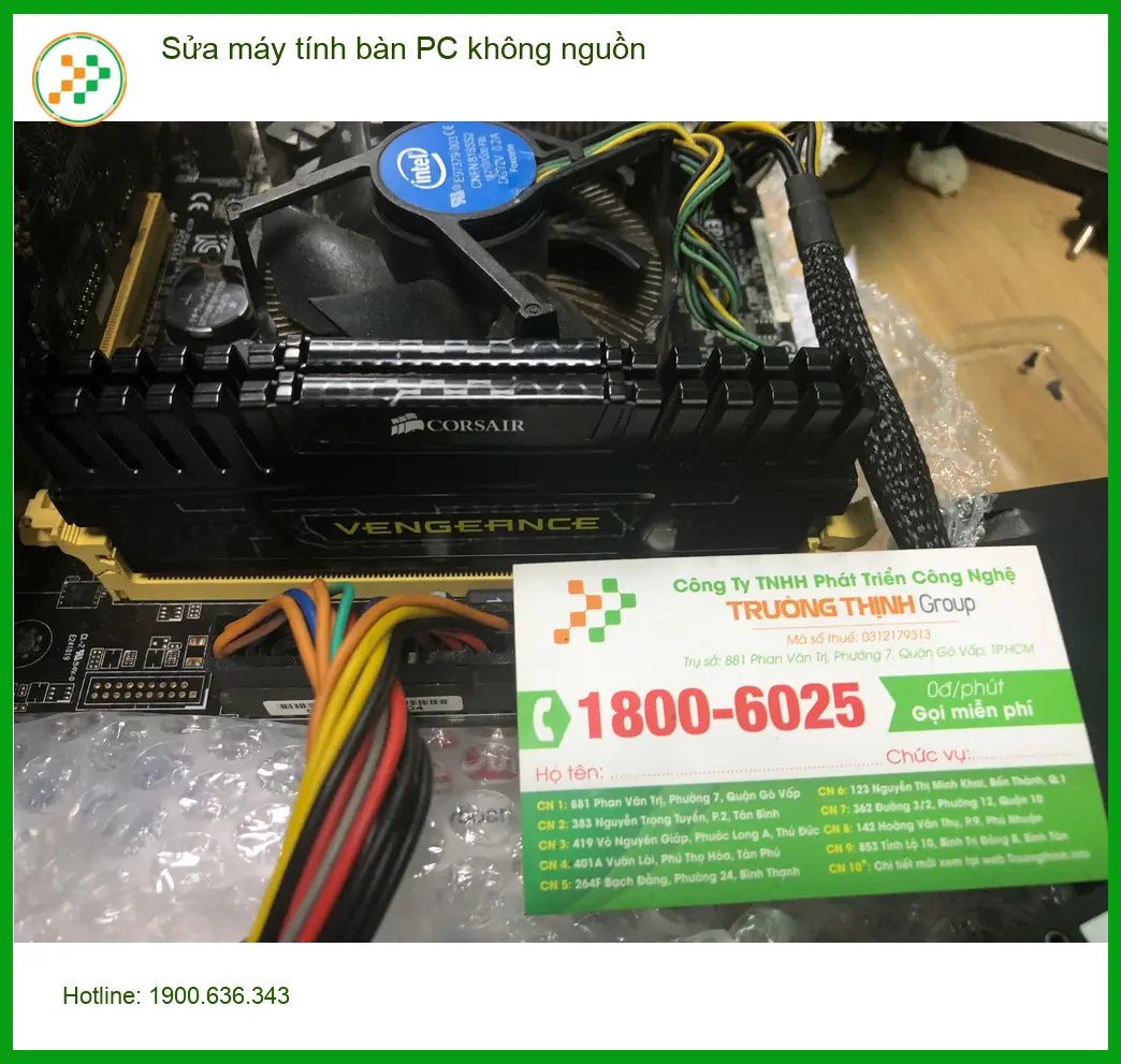 Chỗ sửa máy tính bàn PC không nguồn Quận Bình Tân - Anh Việt ảnh thực tế 1