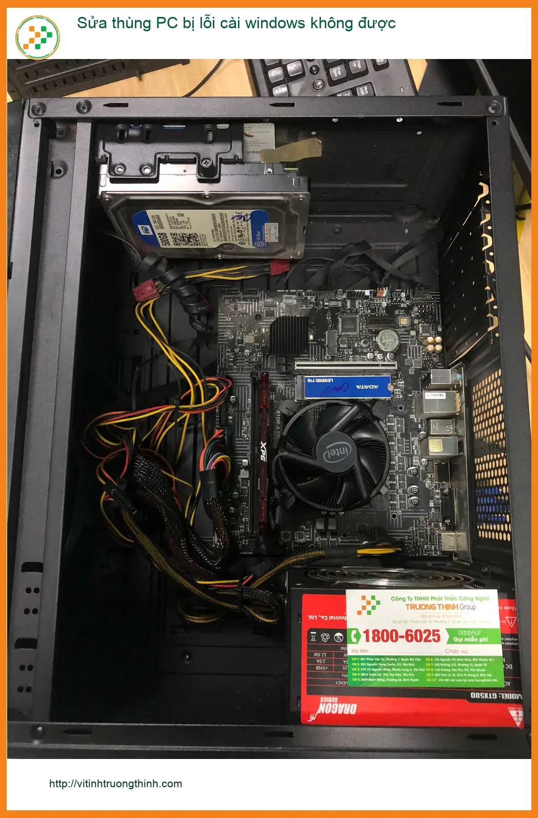 Anh Nam shipper sửa thùng PC lỗi cài Windows không được Quận Bình Tân