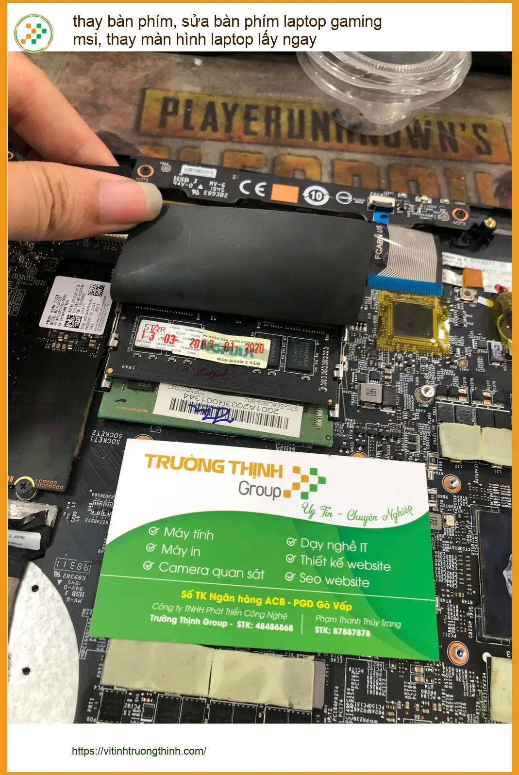 Chị Mai kinh doanh online vội vàng cần thay màn hình laptop gaming msi lấy ngay Quận Bình Thạnh