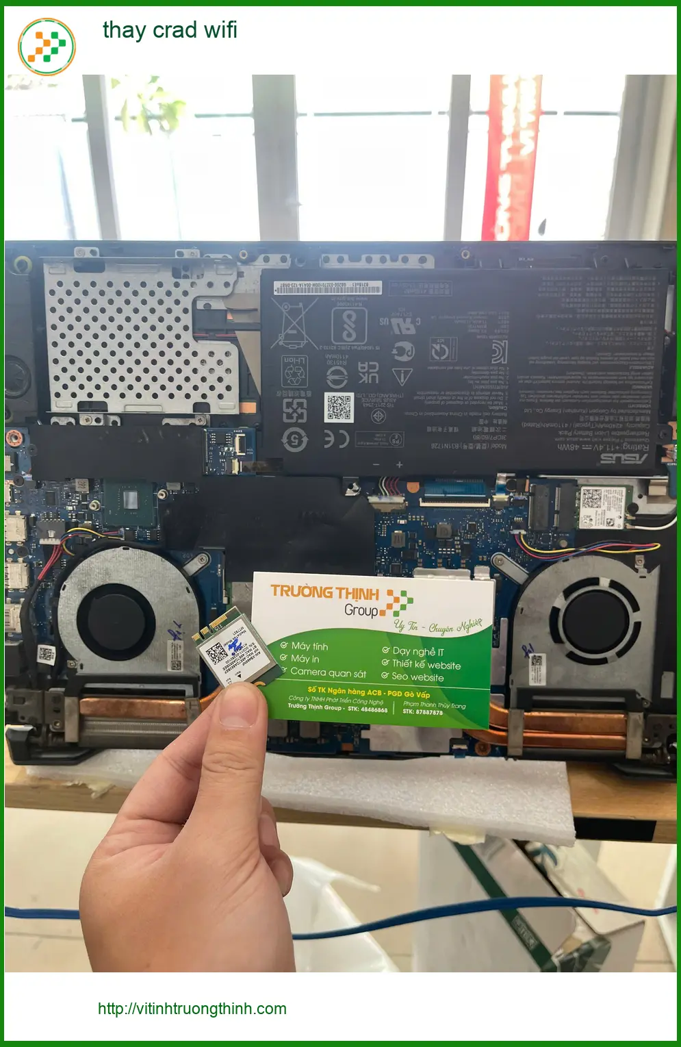 Anh Thịnh thiết kế đồ họa ở Thủ Đức review ca thay crad wifi uy tín, lấy ngay ảnh thực tế 1