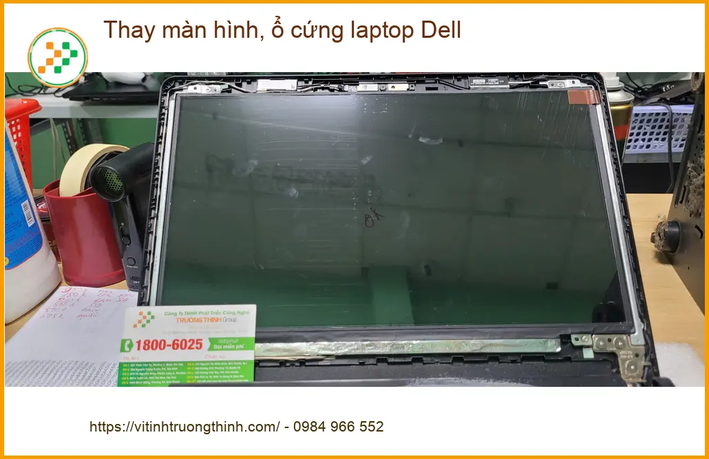 Chị Hồng Liên bất ngờ hỏng laptop cần thay màn hình, ổ cứng Dell ở Bình Tân