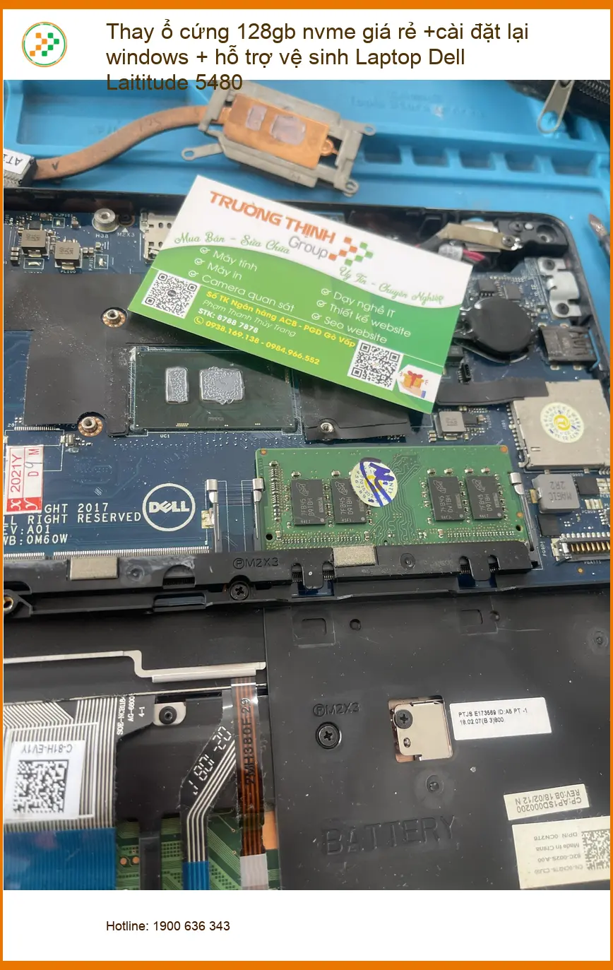 Chú An thay ổ cứng NVMe, cài Win Laptop Dell 5480 Quận Phú Nhuận